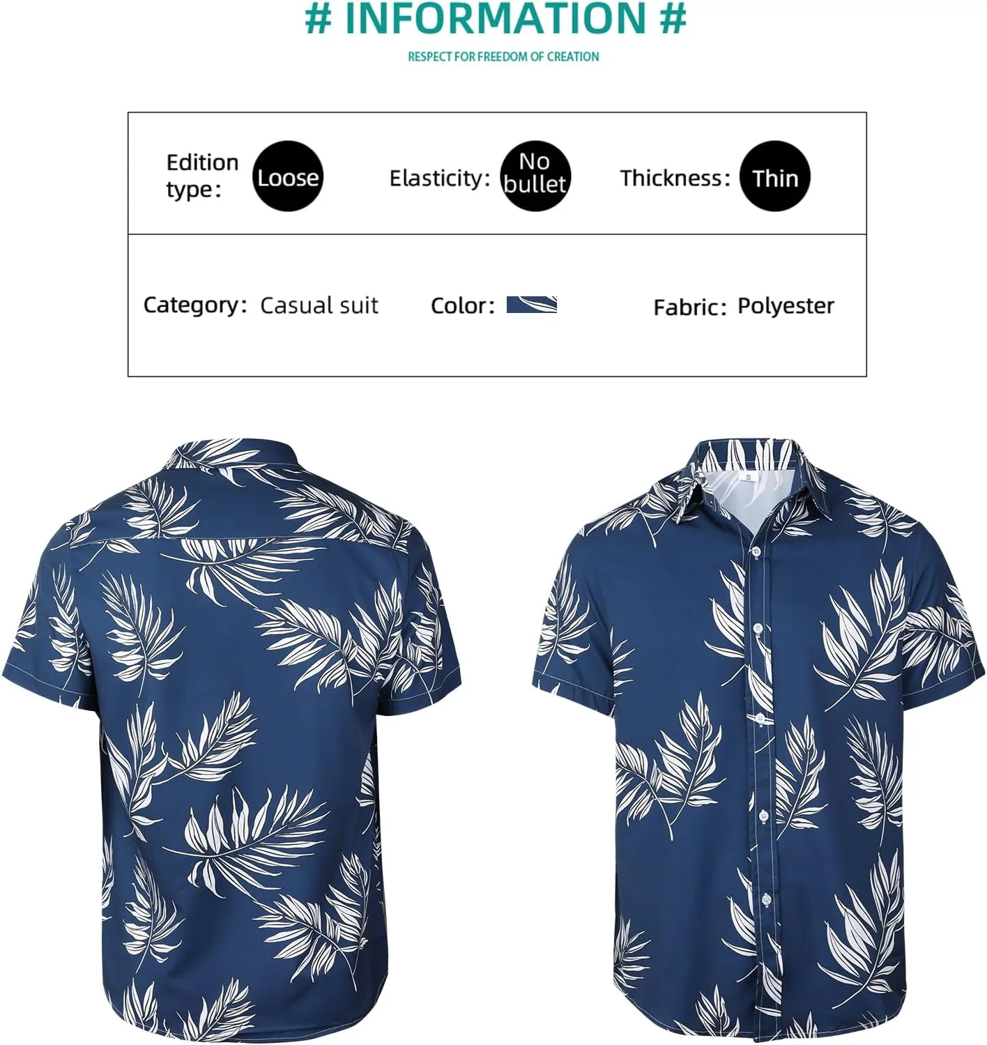 Sumolux Mens Hawaiian Floral Shirts Button Down Tropical Holiday Beach Shirts