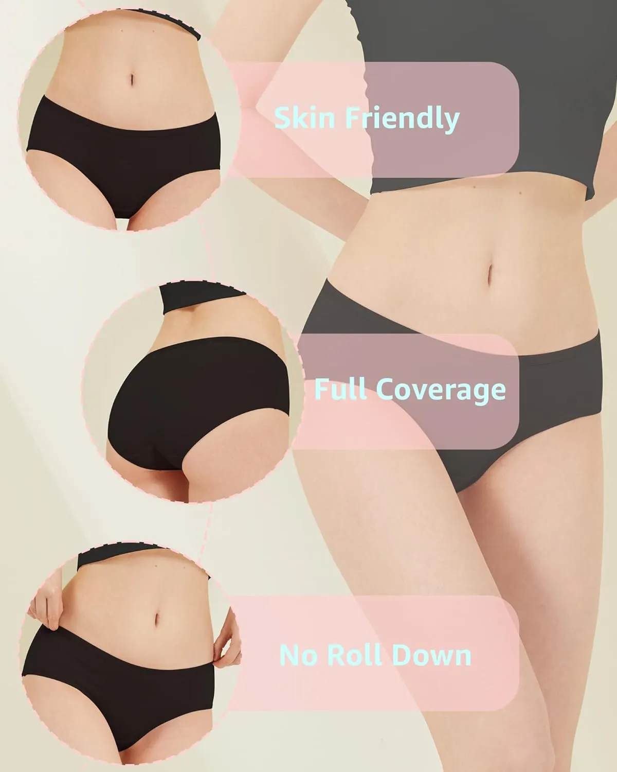 Teen Girls Underwear Cotton Brief Panties 6 pack