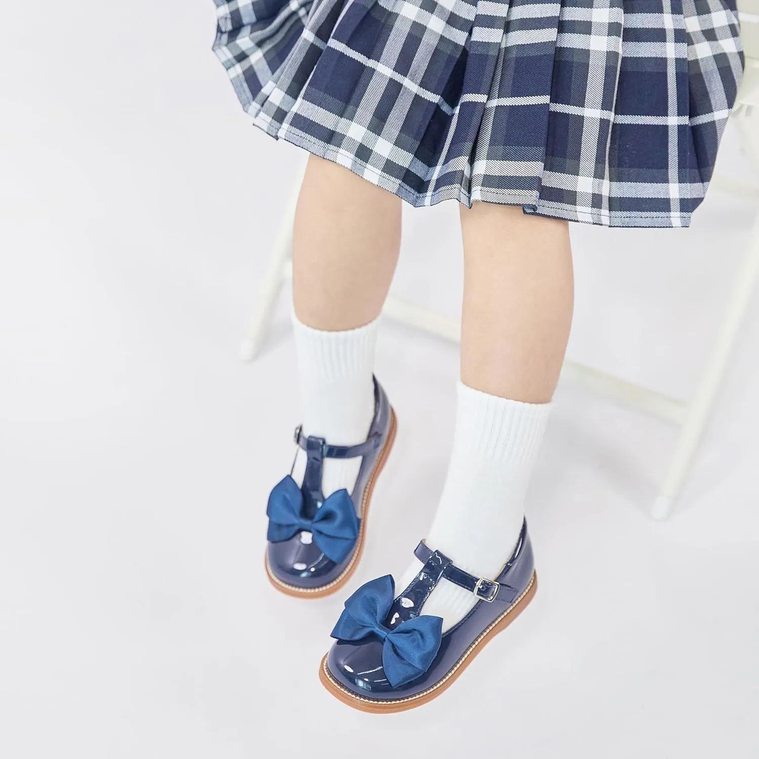 Todder Little Girls Oxford Shoes Mary Jane T-Strap School Uniform Party Dress Flat Shoes