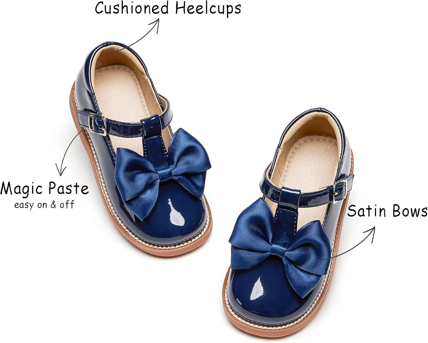 Todder Little Girls Oxford Shoes Mary Jane T-Strap School Uniform Party Dress Flat Shoes