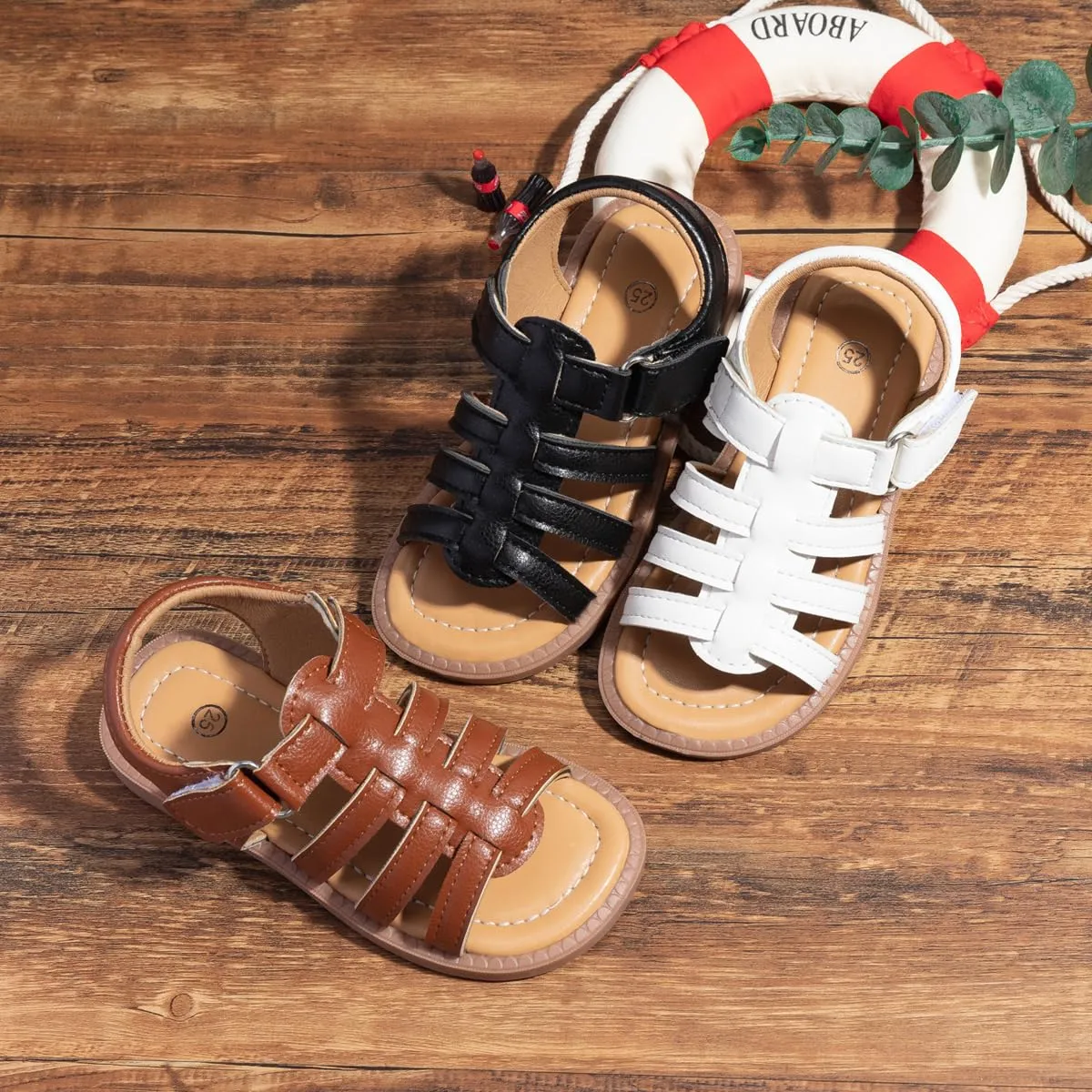Toddler Girls Sandals Little Girl Summer Flat Sandal Baby Open Toe Outdoor Beach Holiday Dress Shoes