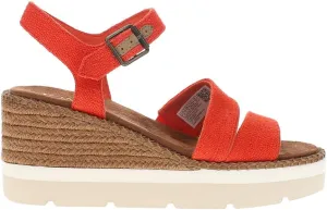 TOMS Women's Darya Espadrille Wedge Sandal, Flame, 7.5