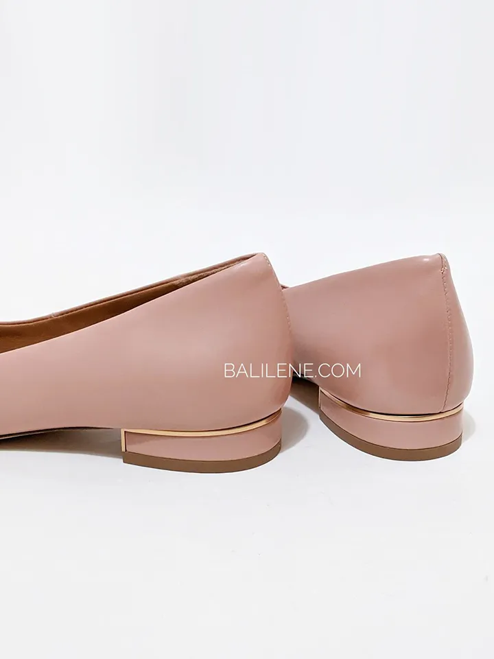 Tory Burch Gigi 20MM Point Toe Flat Calf Leather Pink Moon