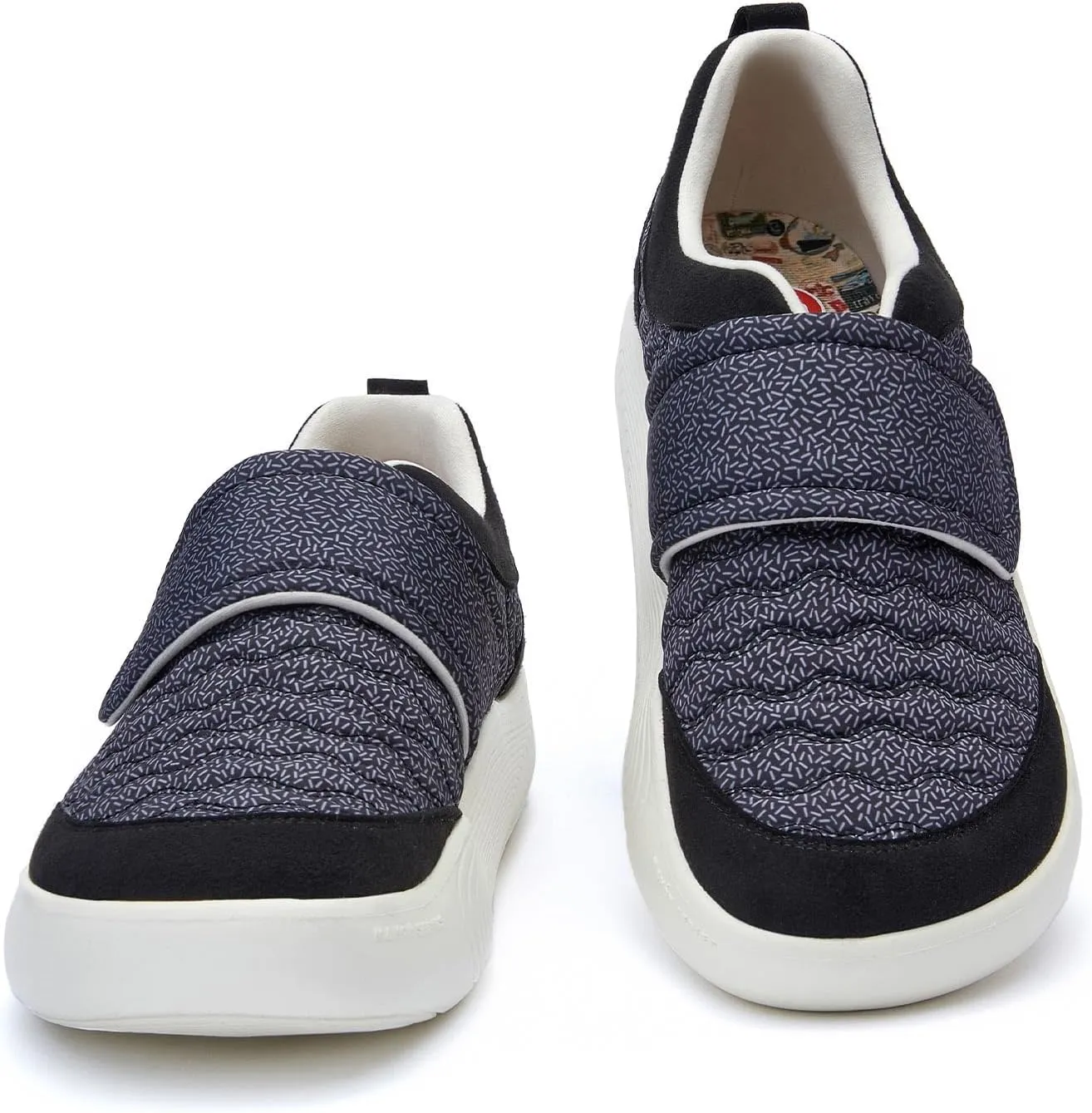 UIN Men's Art Travel Walking Shoes Slip On Casual Lightweight Wide Toe Chunky Comfort Fashion Sneaker Mahon