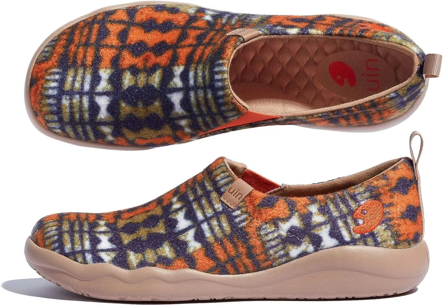 UIN Men's Art Travel Walking Shoes Slip On Casual Lightweight Wide Toe Chunky Fashion Sneaker Toledo Ⅱ