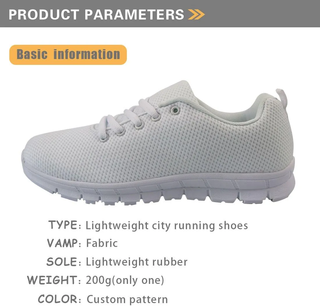 Upetstory Women's Fashion Lightweight Sneakers Printed Mesh Breathable Running Jogging Gym Walking Shoes