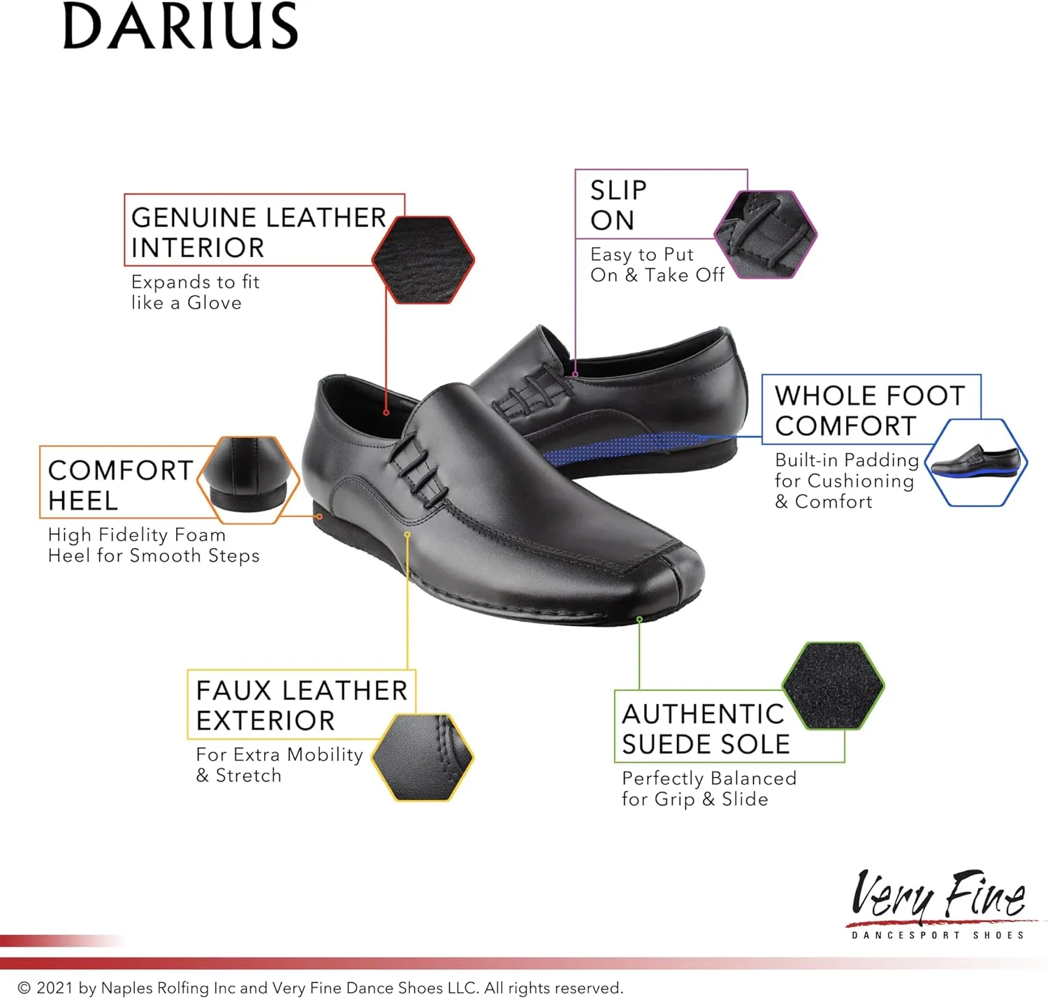 Very Fine Men's Slipon Ballroom Latin Dance Shoe