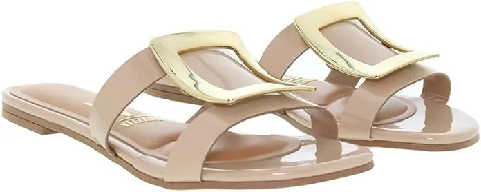 Vizzano Women's Flat Sandals Open Toe Summer Comfort Slip Slide Sandals Shoes