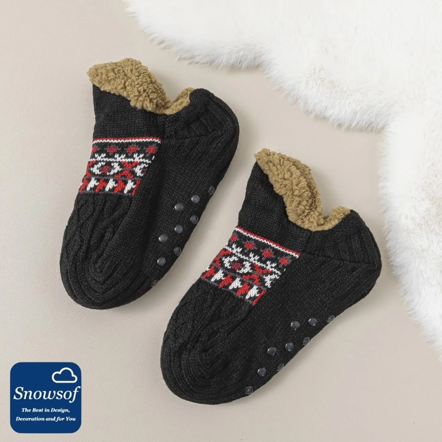 Warm Fuzzy Winter Socks for Women - Warm Thick Socks, Thermal Snow Socks for Cold Weather