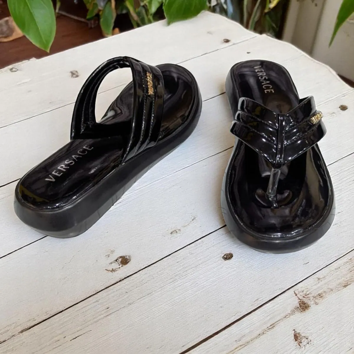 Wedges Heel With Stone Mesh Soft Sole Black Medicated Sandals
