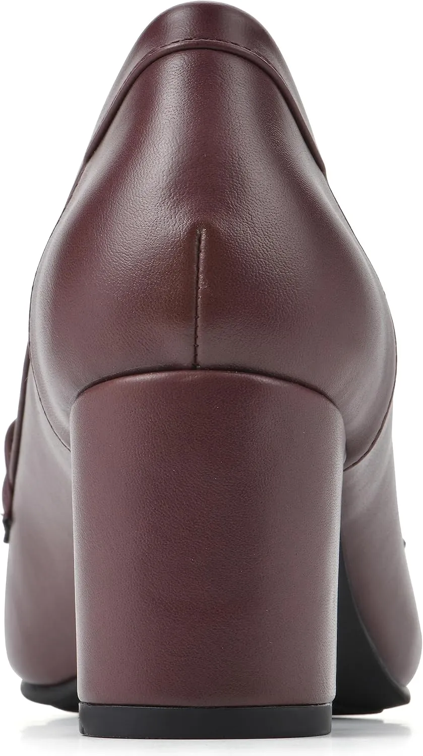 WHITE MOUNTAIN Women's Shoes Freehold Block Heel Loafer