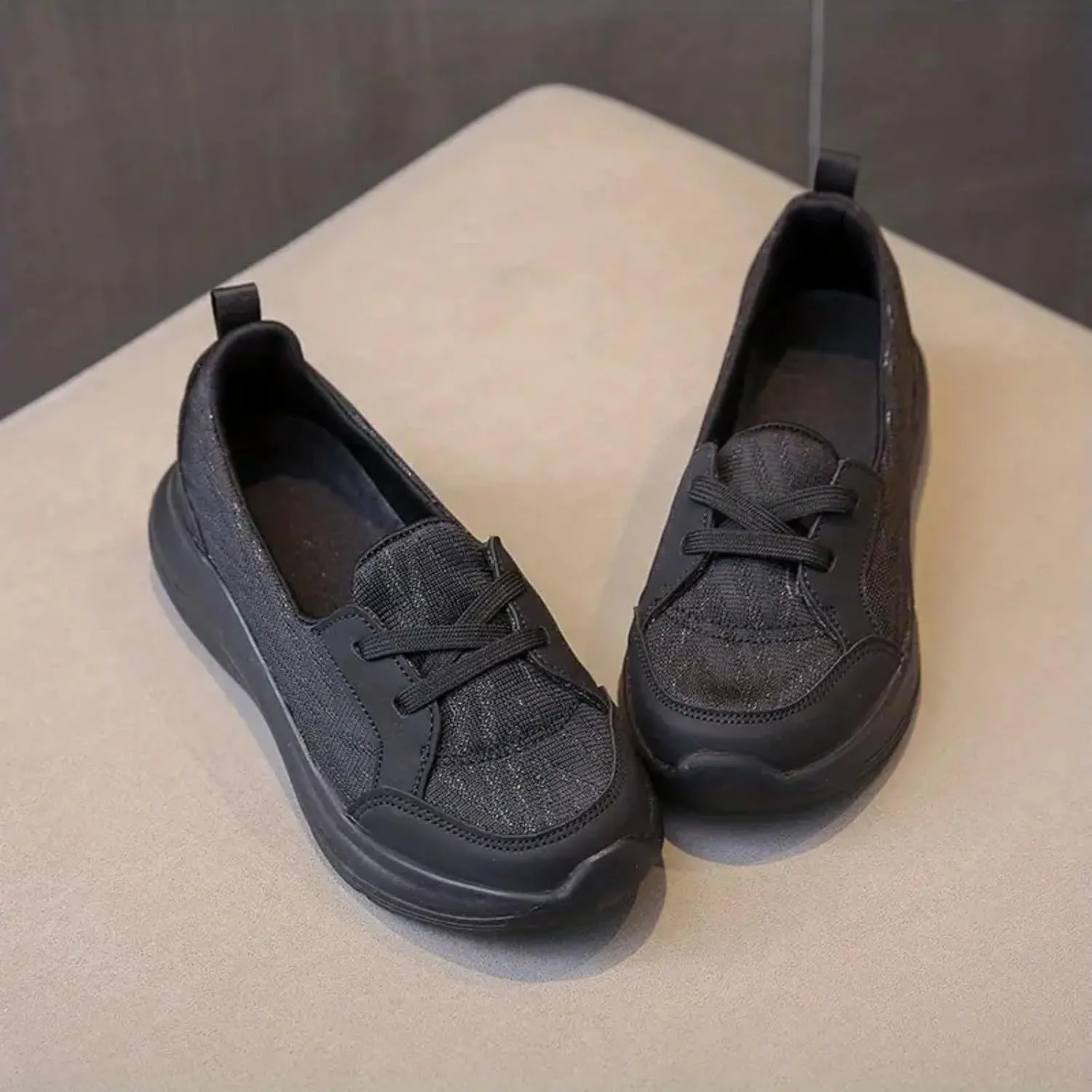 Women Lace up Low Top Loafer Shoes,Breathable Canvas Flat Shoes,Orthopedic Casual Walking Loafers, Soft Sole Non-Slip Sneakers