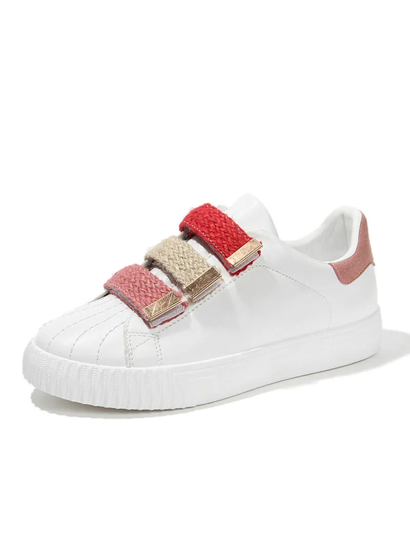 Women Shoes Breathable White Shoes Mixed Colors Fabric