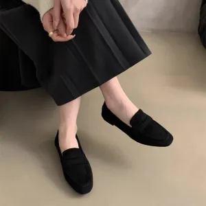 Women's Casual Flat Shoes Soft Sole Brown Shoes