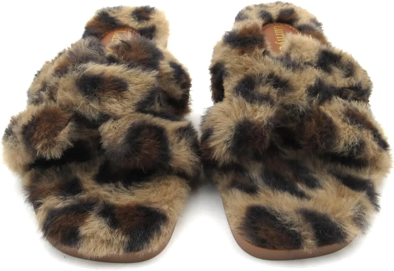 Women's Furry Slippers: Versatile Indoor/Outdoor Slippers with Plush Cotton Upper and Soft Sole - Perfect for Parties, Gatherings, Casual Wear, Vacations, and Beach Days