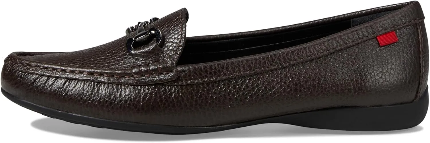 Women's Genuine Leather Slip on Buckle Loafer
