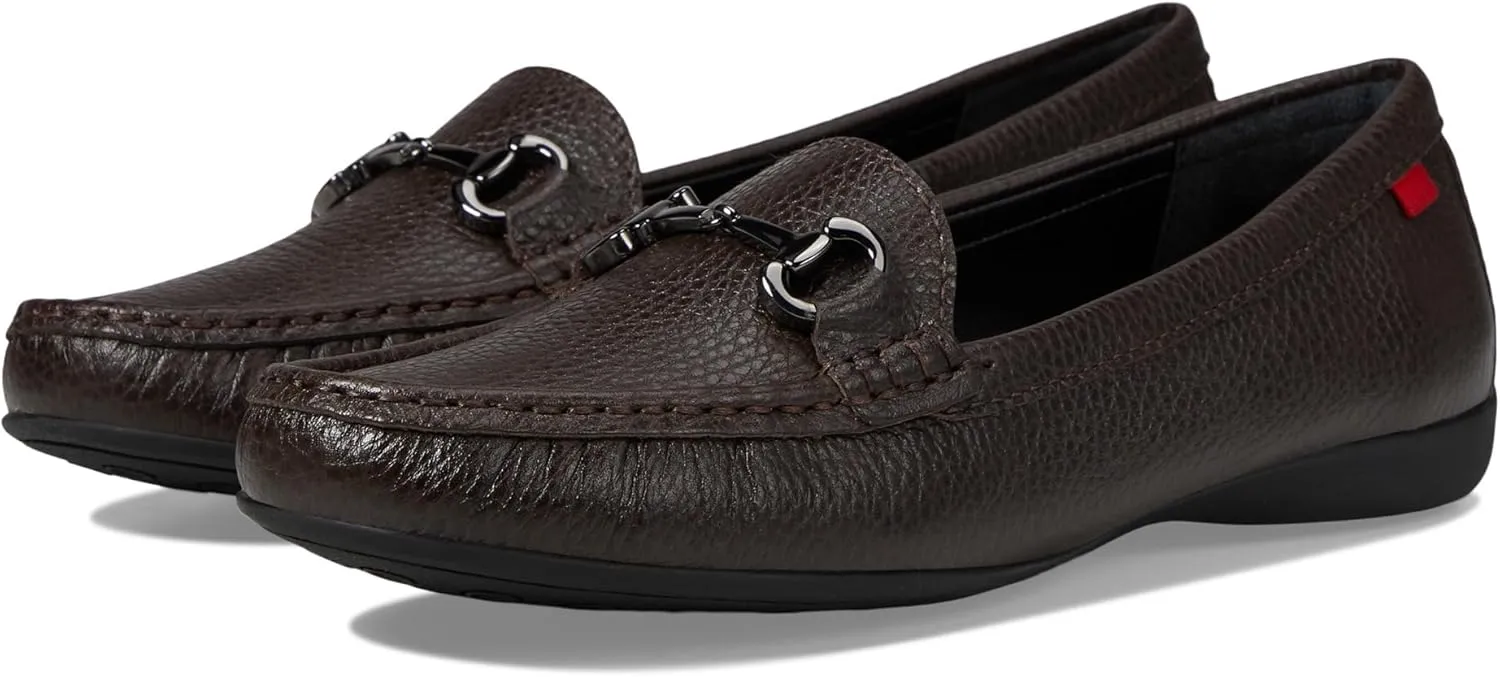 Women's Genuine Leather Slip on Buckle Loafer