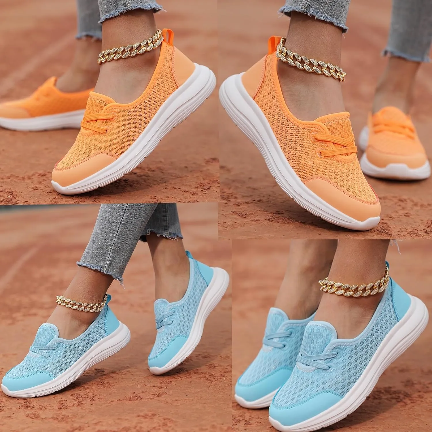 Women's Soft Sole Mesh Comfort Orthopedic Shoes Casual Breathable Slip-on Shoes Walking Shoes Orthopedic Women Comfort