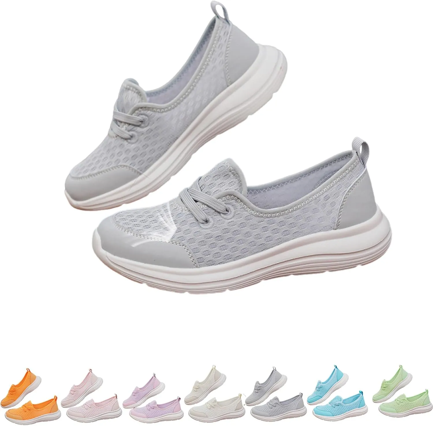 Women's Soft Sole Mesh Comfort Orthopedic Shoes, Casual Slip on Comfort Wear Shoe, Low-Top Breathable Flat Shoe for Women