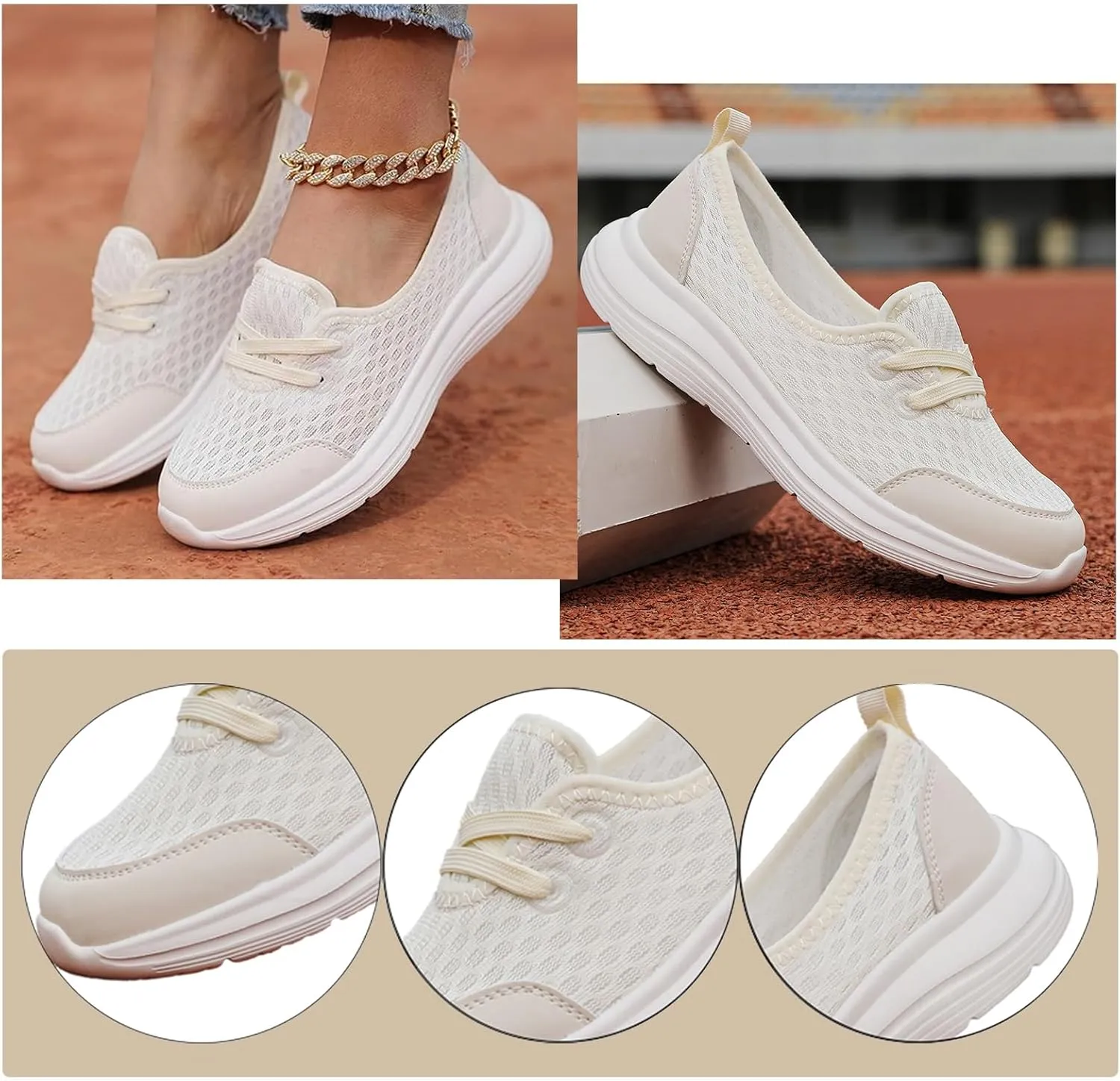 Women's Soft Sole Mesh Comfort Orthopedic Shoes, Walkclouds Breathable Slip-On Flat Walking Shoes, Comfortable Walking Shoes Orthopedic Shoes for Women(Pink,US 8.5)
