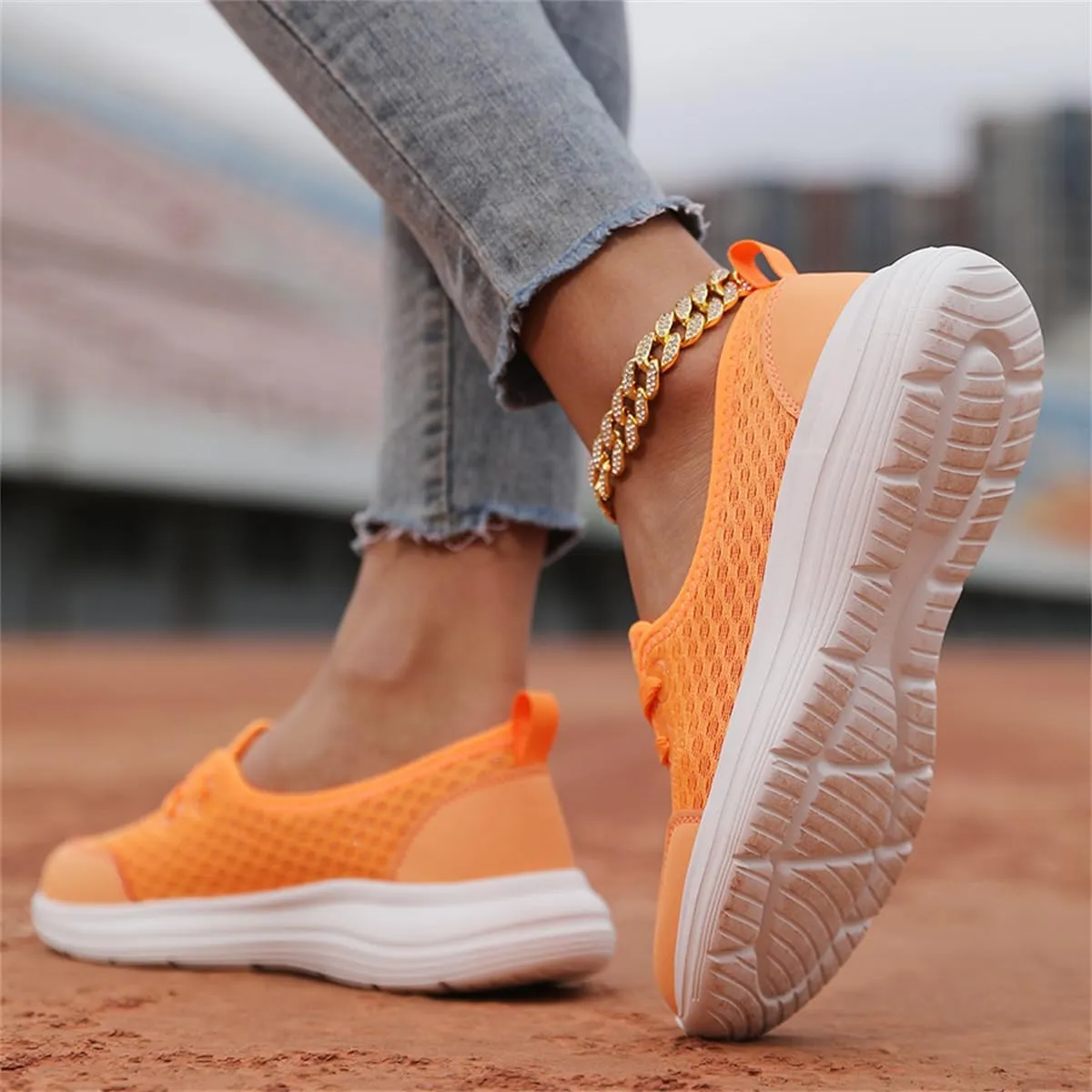 Women's Soft Sole Mesh Comfort Orthopedic Shoes,Lightweight Arch Support Walk Shoes,Slip On Flat Low Top Casual Sneaker