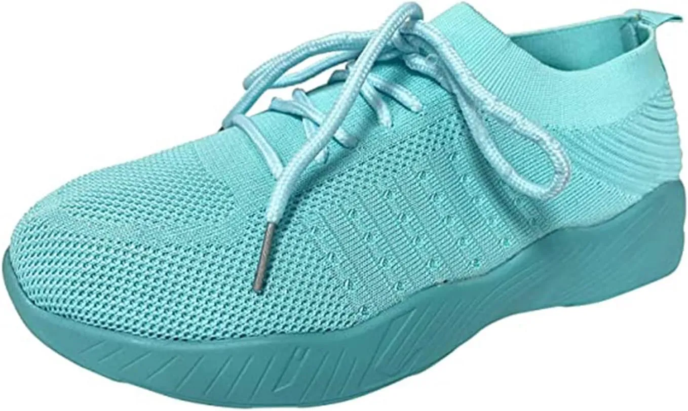 Womens Walking Shoes Tennis Running Shoes Work Gym Tennis Athletic Sports Breathable Lightweight Sneaker Comfort Mesh Soft Sole Non Slip Fashion Athletic Sneakers