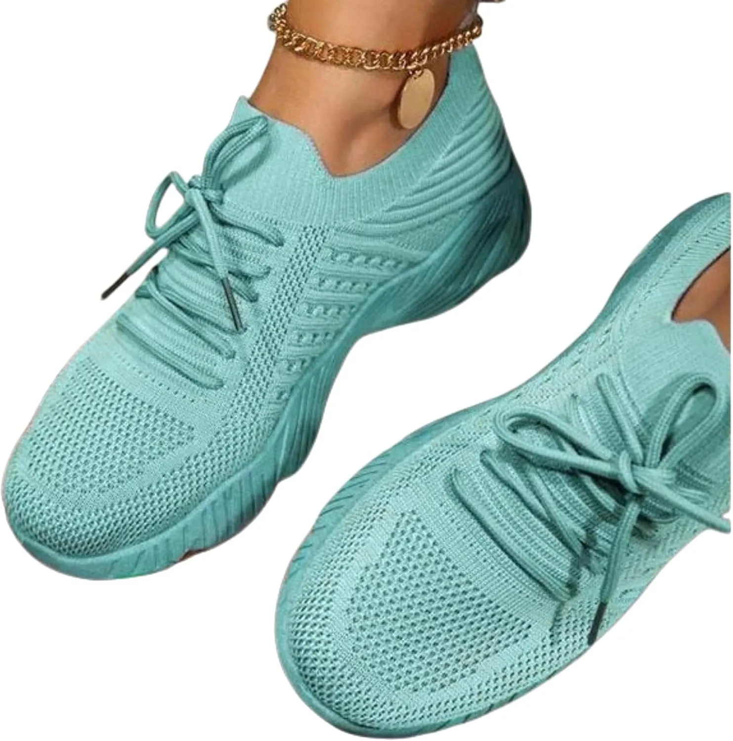 Womens Walking Shoes Tennis Running Shoes Work Gym Tennis Athletic Sports Breathable Lightweight Sneaker Comfort Mesh Soft Sole Non Slip Fashion Athletic Sneakers