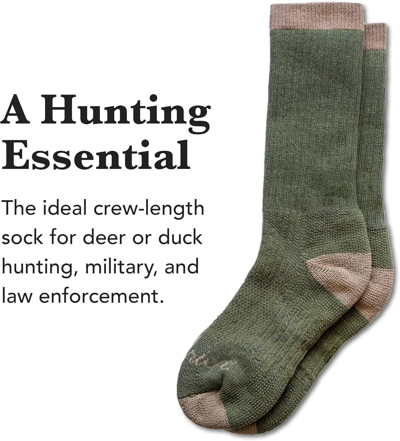 Woolrich Wool Hunting Boot Socks for Men and Women - Made in USA