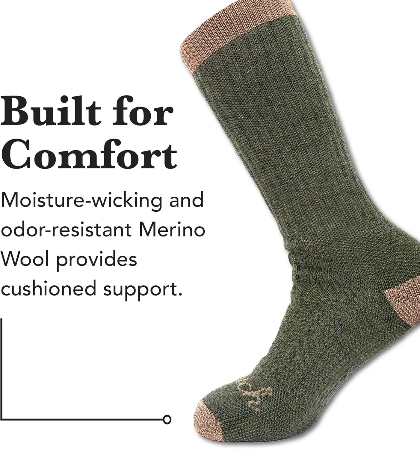 Woolrich Wool Hunting Boot Socks for Men and Women - Made in USA