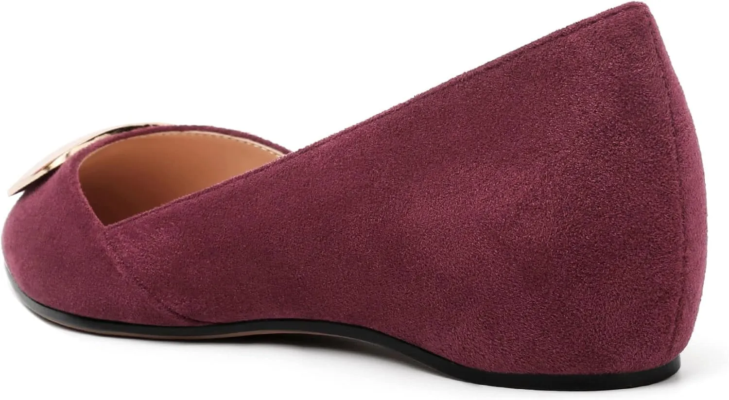 YODEKS Women Flats Low Heel Slip On Closed Pointed Toe Dress Ballet Flat Shoes